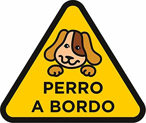 5 PEGATINAS PERRO A BORDO